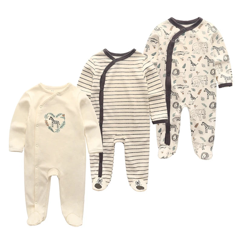 Long Sleeve Sleep Suits 3 Pack