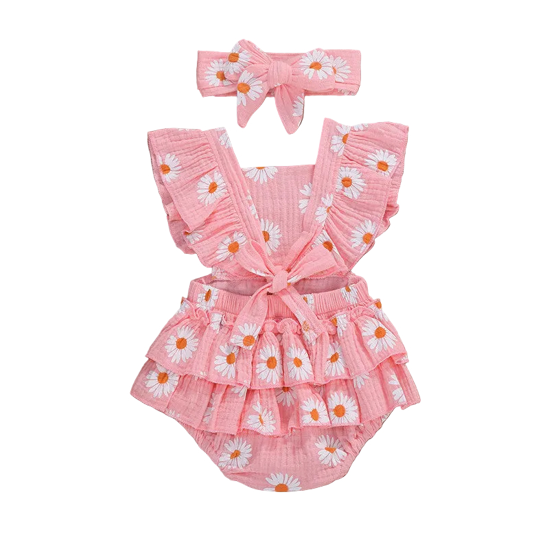 Daisy Print Summer Romper