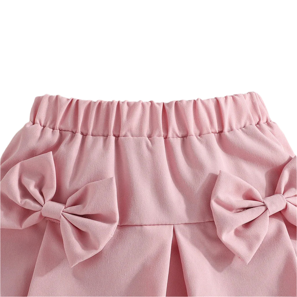 Puff Sleeve Blouse & Skirt Two Piece