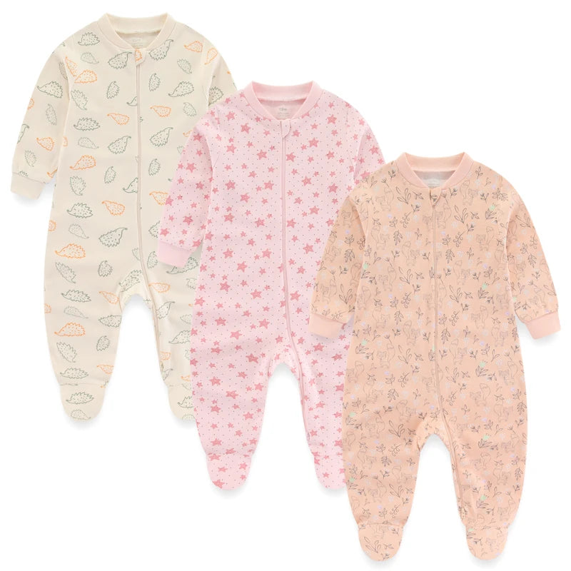 Long Sleeve Sleep Suits 3 Pack