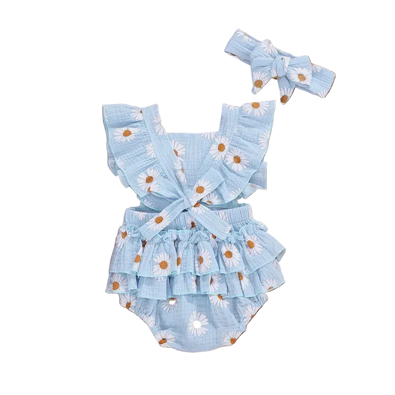 Daisy Print Summer Romper