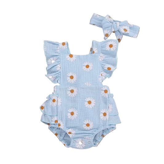 Daisy Print Summer Romper