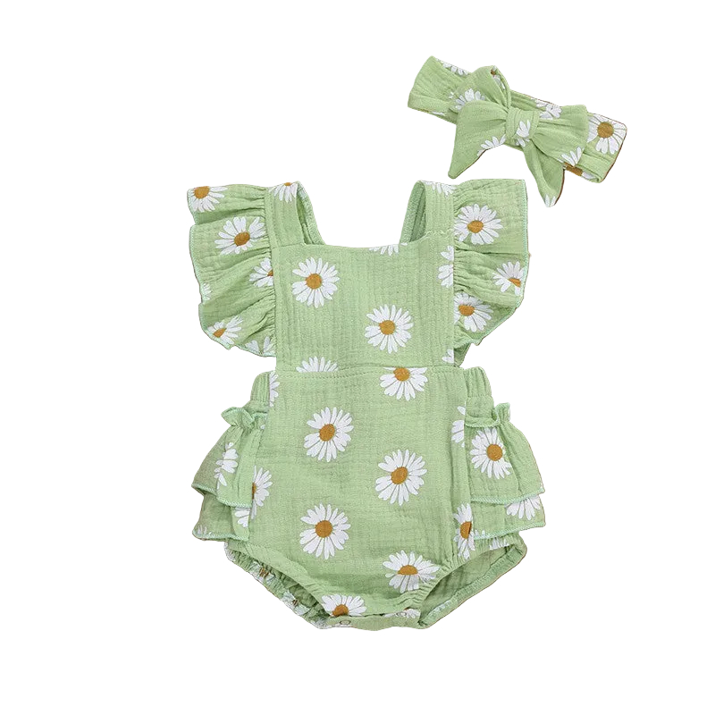 Daisy Print Summer Romper