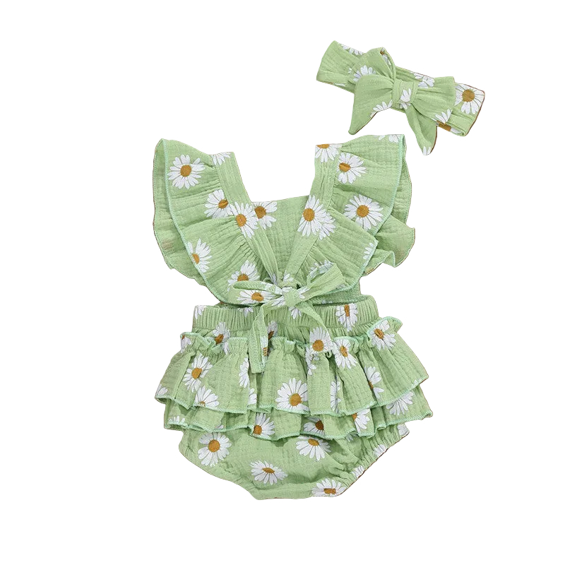 Daisy Print Summer Romper