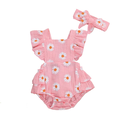Daisy Print Summer Romper