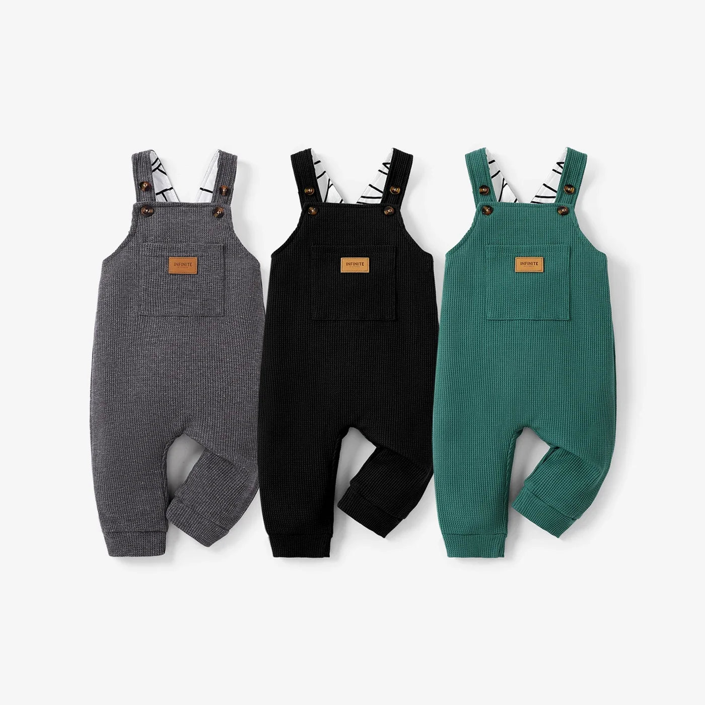 Waffled Texture Dungarees