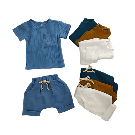 Muslin Summer T-Shirt & Shorts Set