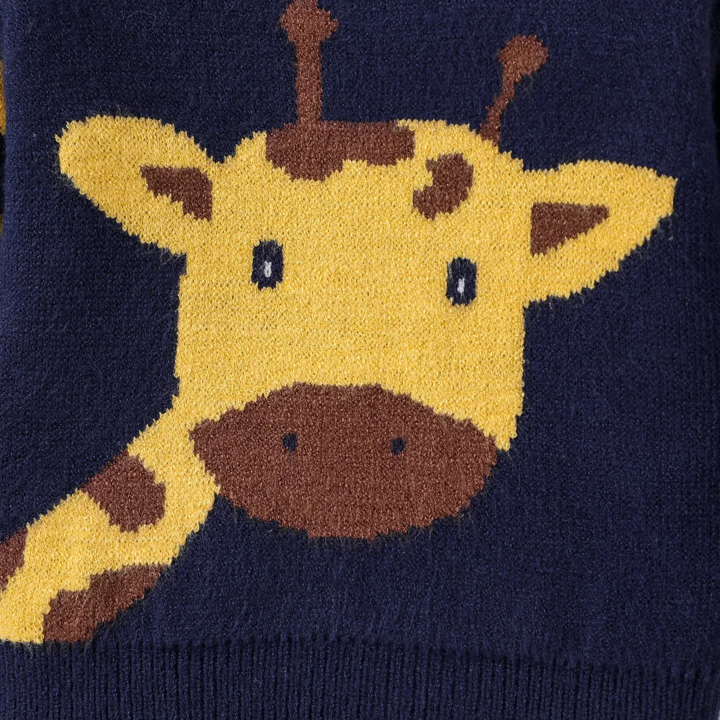 Navy Giraffe Embroidered Jumper