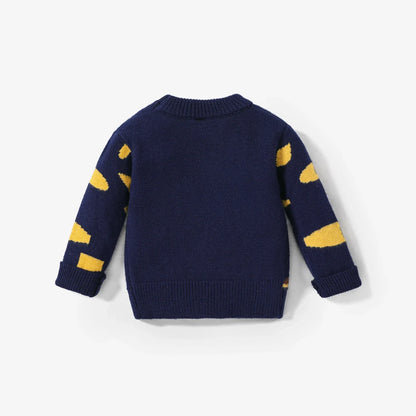 Navy Giraffe Embroidered Jumper