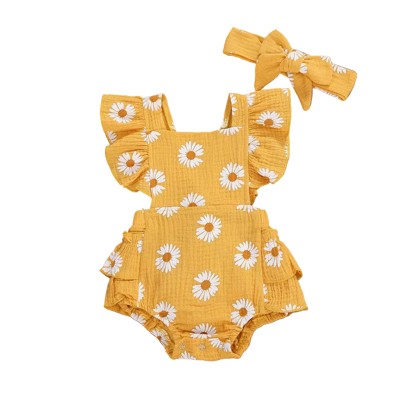 Daisy Print Summer Romper