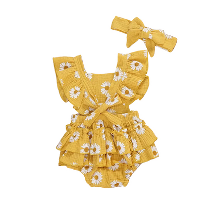 Daisy Print Summer Romper
